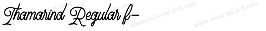 Thamarind Regular f字体转换